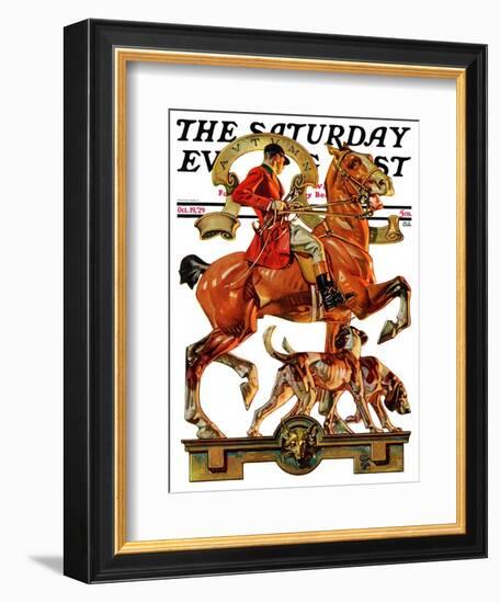 "Fall Foxhunting," Saturday Evening Post Cover, October 19, 1929-Joseph Christian Leyendecker-Framed Giclee Print