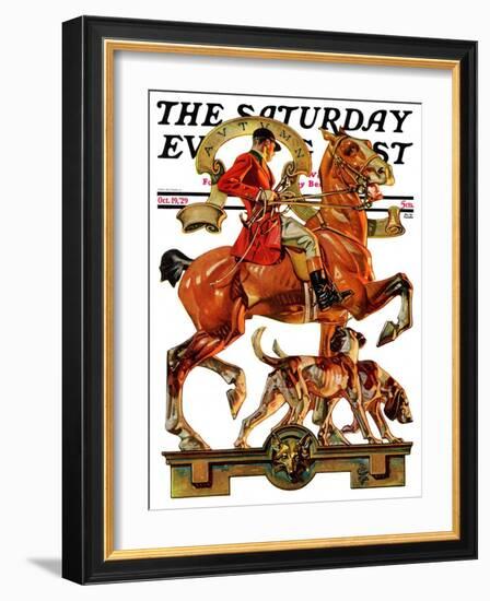 "Fall Foxhunting," Saturday Evening Post Cover, October 19, 1929-Joseph Christian Leyendecker-Framed Giclee Print