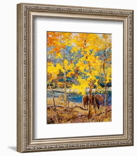 Fall Grazing-Robert Moore-Framed Art Print