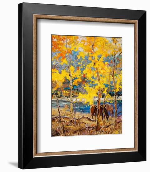 Fall Grazing-Robert Moore-Framed Art Print