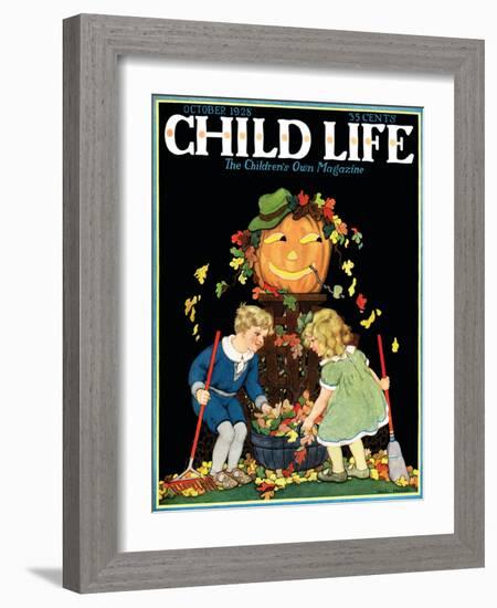 Fall Harvest - Child Life, October 1928-Hazel Frazee-Framed Giclee Print