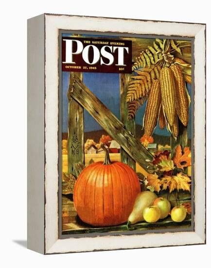 "Fall Harvest," Saturday Evening Post Cover, October 27, 1945-John Atherton-Framed Premier Image Canvas