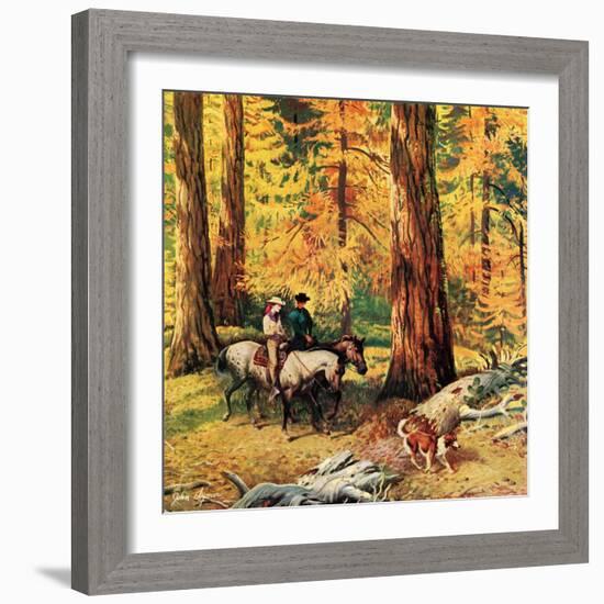 "Fall Horseback Ride", October 20, 1956-John Clymer-Framed Giclee Print