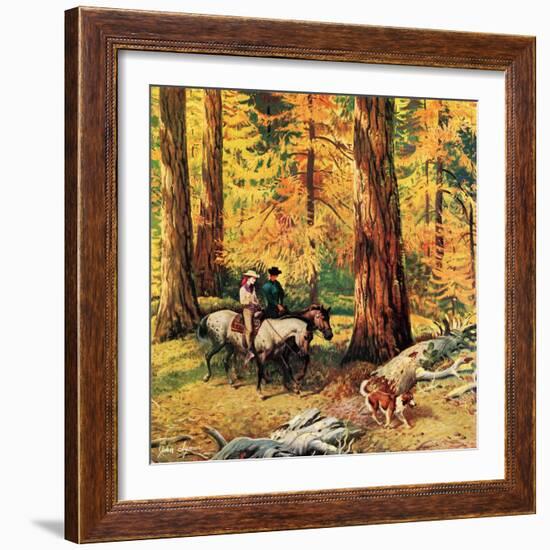 "Fall Horseback Ride", October 20, 1956-John Clymer-Framed Giclee Print