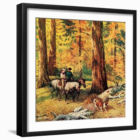 "Fall Horseback Ride", October 20, 1956-John Clymer-Framed Giclee Print