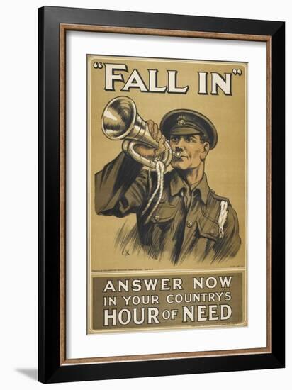 Fall In.' Answer Now in Your Country's Hour Of Need'-null-Framed Giclee Print