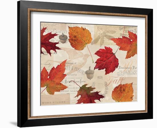 Fall in Love - Autumn Leaves-Lisa Audit-Framed Art Print