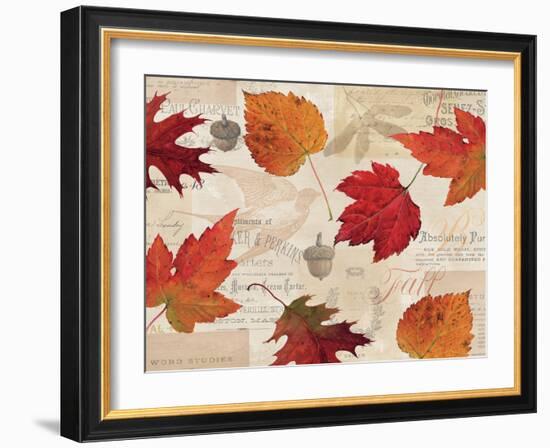 Fall in Love - Autumn Leaves-Lisa Audit-Framed Art Print