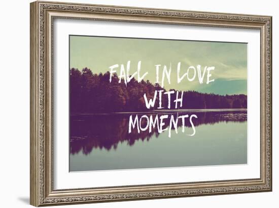 Fall in Love with Moments-Vintage Skies-Framed Premium Giclee Print