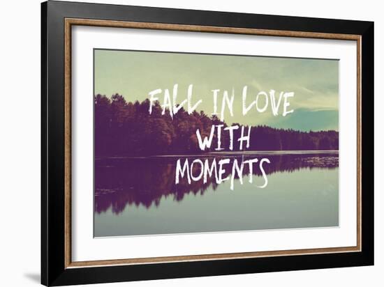 Fall in Love with Moments-Vintage Skies-Framed Premium Giclee Print