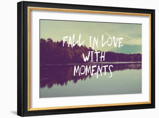 Fall in Love with Moments-Vintage Skies-Framed Premium Giclee Print