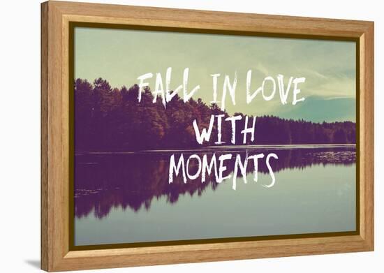 Fall in Love with Moments-Vintage Skies-Framed Premier Image Canvas