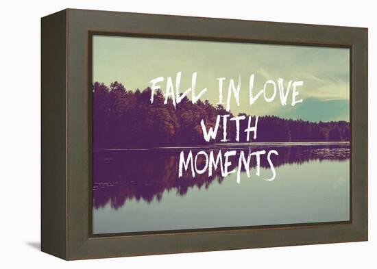 Fall in Love with Moments-Vintage Skies-Framed Premier Image Canvas