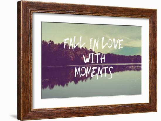 Fall in Love with Moments-Vintage Skies-Framed Giclee Print