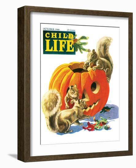 Fall is Here - Child Life, October 1946-Keith Ward-Framed Giclee Print