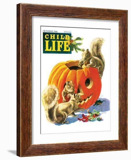 Fall is Here - Child Life, October 1946-Keith Ward-Framed Giclee Print