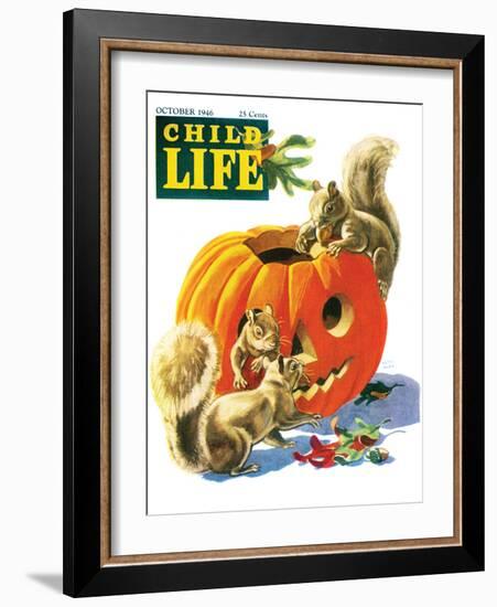 Fall is Here - Child Life, October 1946-Keith Ward-Framed Giclee Print