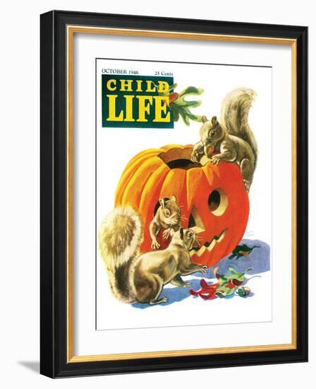 Fall is Here - Child Life, October 1946-Keith Ward-Framed Giclee Print