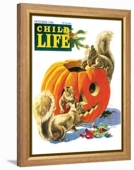 Fall is Here - Child Life, October 1946-Keith Ward-Framed Premier Image Canvas