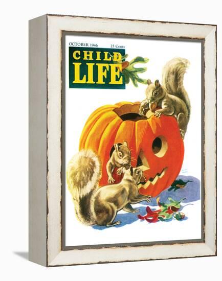 Fall is Here - Child Life, October 1946-Keith Ward-Framed Premier Image Canvas