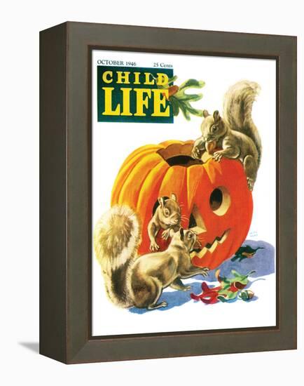 Fall is Here - Child Life, October 1946-Keith Ward-Framed Premier Image Canvas