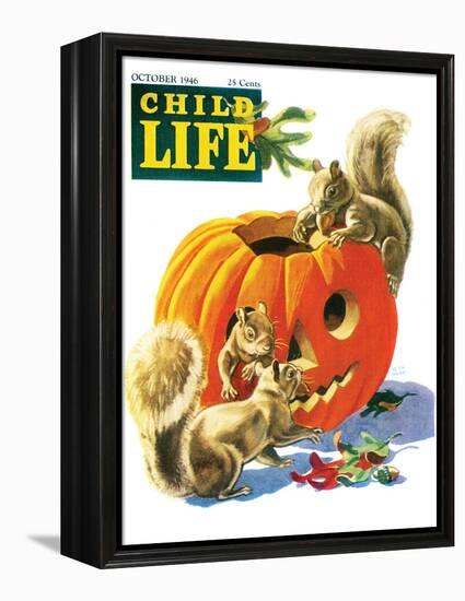 Fall is Here - Child Life, October 1946-Keith Ward-Framed Premier Image Canvas