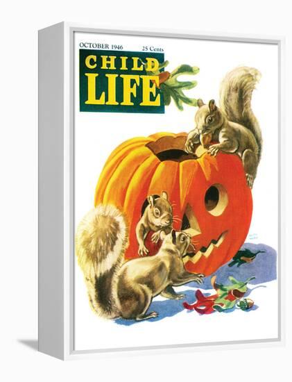 Fall is Here - Child Life, October 1946-Keith Ward-Framed Premier Image Canvas