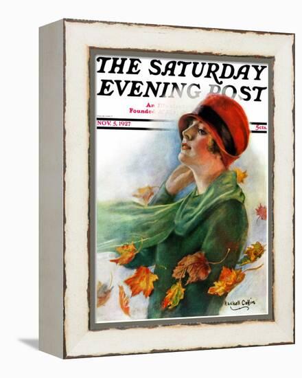 "Fall Leaves," Saturday Evening Post Cover, November 5, 1927-William Haskell Coffin-Framed Premier Image Canvas