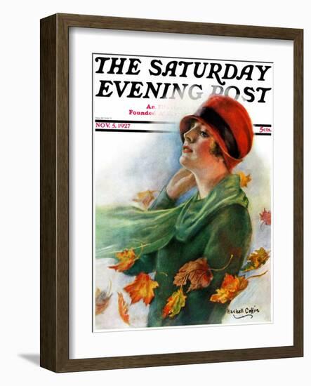 "Fall Leaves," Saturday Evening Post Cover, November 5, 1927-William Haskell Coffin-Framed Giclee Print