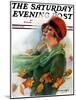 "Fall Leaves," Saturday Evening Post Cover, November 5, 1927-William Haskell Coffin-Mounted Giclee Print