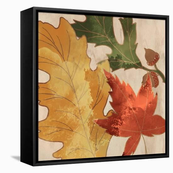 Fall Leaves Square 1-Kimberly Allen-Framed Stretched Canvas