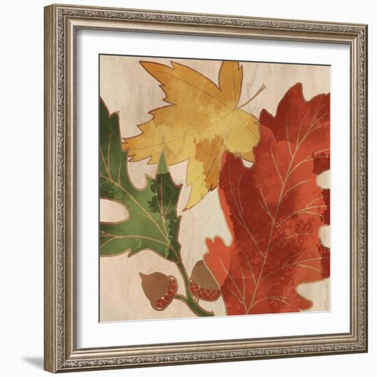 Fall Leaves Square 2-Kimberly Allen-Framed Art Print