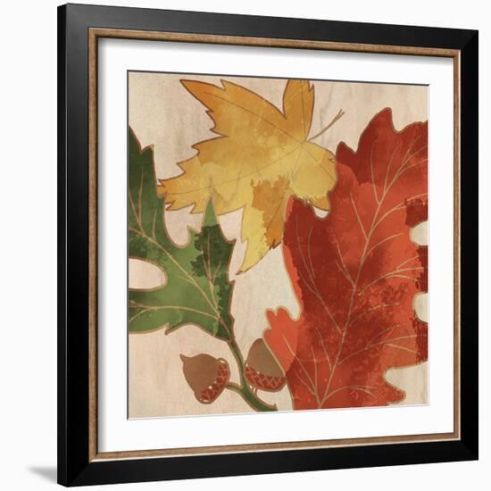 Fall Leaves Square 2-Kimberly Allen-Framed Art Print