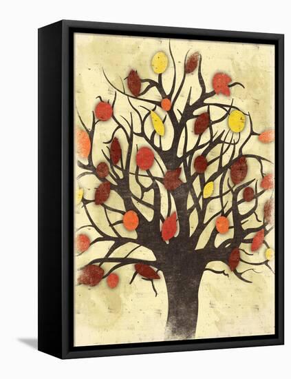 Fall Leaves-Jace Grey-Framed Stretched Canvas