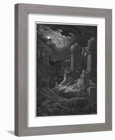 Fall of Babylon-Gustave Dor?-Framed Art Print