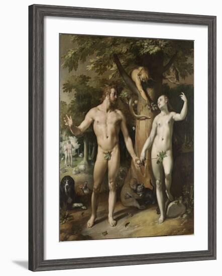 Fall of Man, Cornelis Cornelisz Van Haarlem-Cornelis Cornelisz Van Haarlem-Framed Art Print