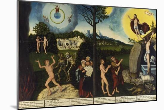 Fall of Man Kind and Salvation, Altarpiece, 1529-Lucas Cranach the Elder-Mounted Giclee Print