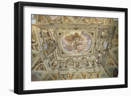 Fall of Phaeton, Fresco from the Ceiling of the Great Hall-Giulio Benso-Framed Giclee Print