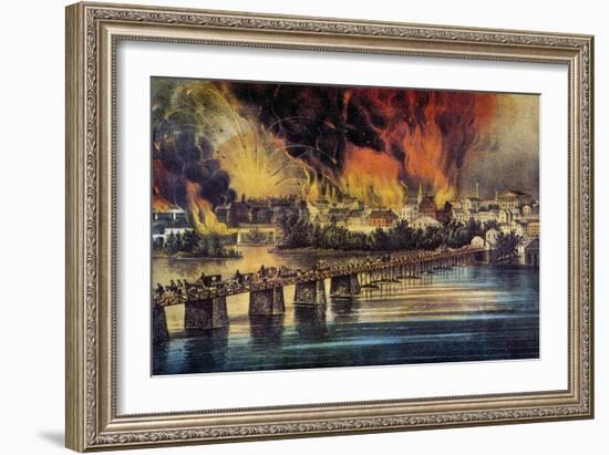 Fall Of Richmond, 1865-Currier & Ives-Framed Giclee Print