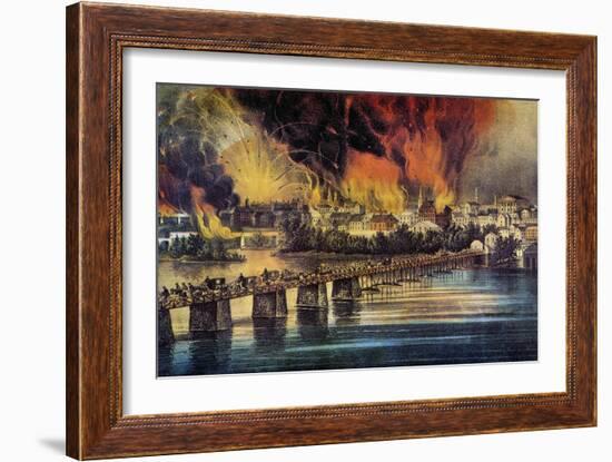 Fall Of Richmond, 1865-Currier & Ives-Framed Giclee Print