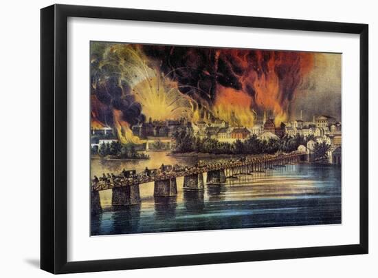 Fall Of Richmond, 1865-Currier & Ives-Framed Giclee Print