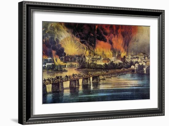 Fall Of Richmond, 1865-Currier & Ives-Framed Giclee Print