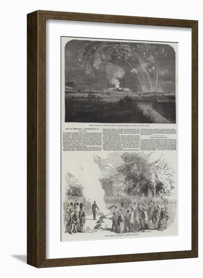 Fall of Sebastopol, Demonstration at Woolwich-null-Framed Giclee Print