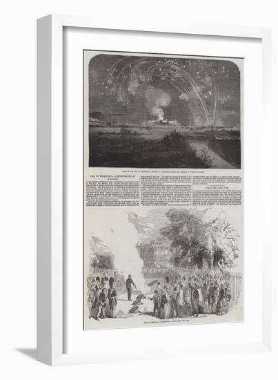 Fall of Sebastopol, Demonstration at Woolwich-null-Framed Giclee Print