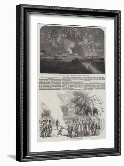 Fall of Sebastopol, Demonstration at Woolwich-null-Framed Giclee Print