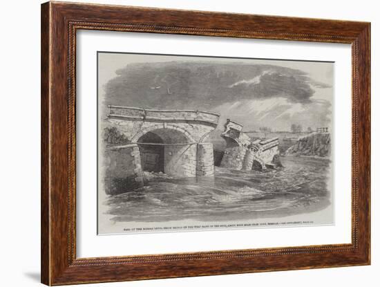 Fall of the Middle Level Drain Bridge on the West Bank of the Ouse-Richard Principal Leitch-Framed Giclee Print