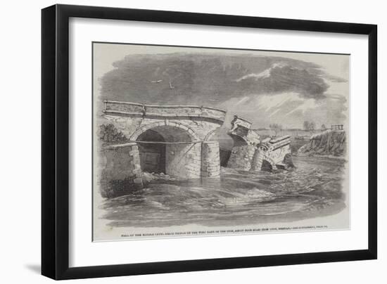 Fall of the Middle Level Drain Bridge on the West Bank of the Ouse-Richard Principal Leitch-Framed Giclee Print