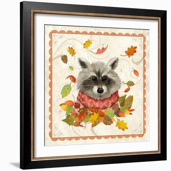 Fall Raccoon-Fiona Stokes-Gilbert-Framed Giclee Print