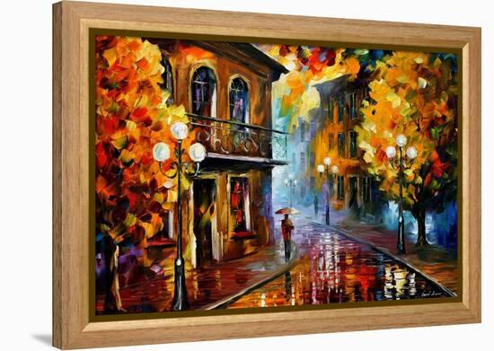 Fall Rain-Leonid Afremov-Framed Stretched Canvas