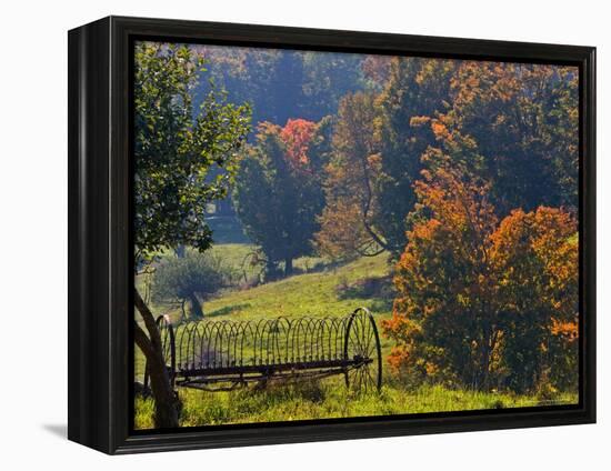 Fall Scenic of Farmland Along Cloudland Road, North of Woodstock, Vermont, USA-Joe Restuccia III-Framed Premier Image Canvas